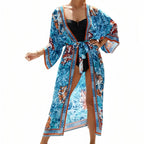 Kimono de plage pour l’été imprimé en grande taille