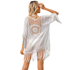 Kimono d’été blanc à franges