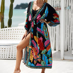 Kimono d’inspiration africaine coloré pour la plage