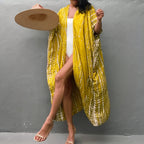 Kimono effet teinté tie and dye à manches chauve-souris