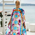 Kimono estival de plage grande taille avec imprimé