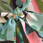 Kimono fleuri pour la plage aux larges manches