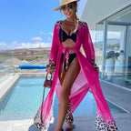 Kimono imprimé façon léopard pour la plage