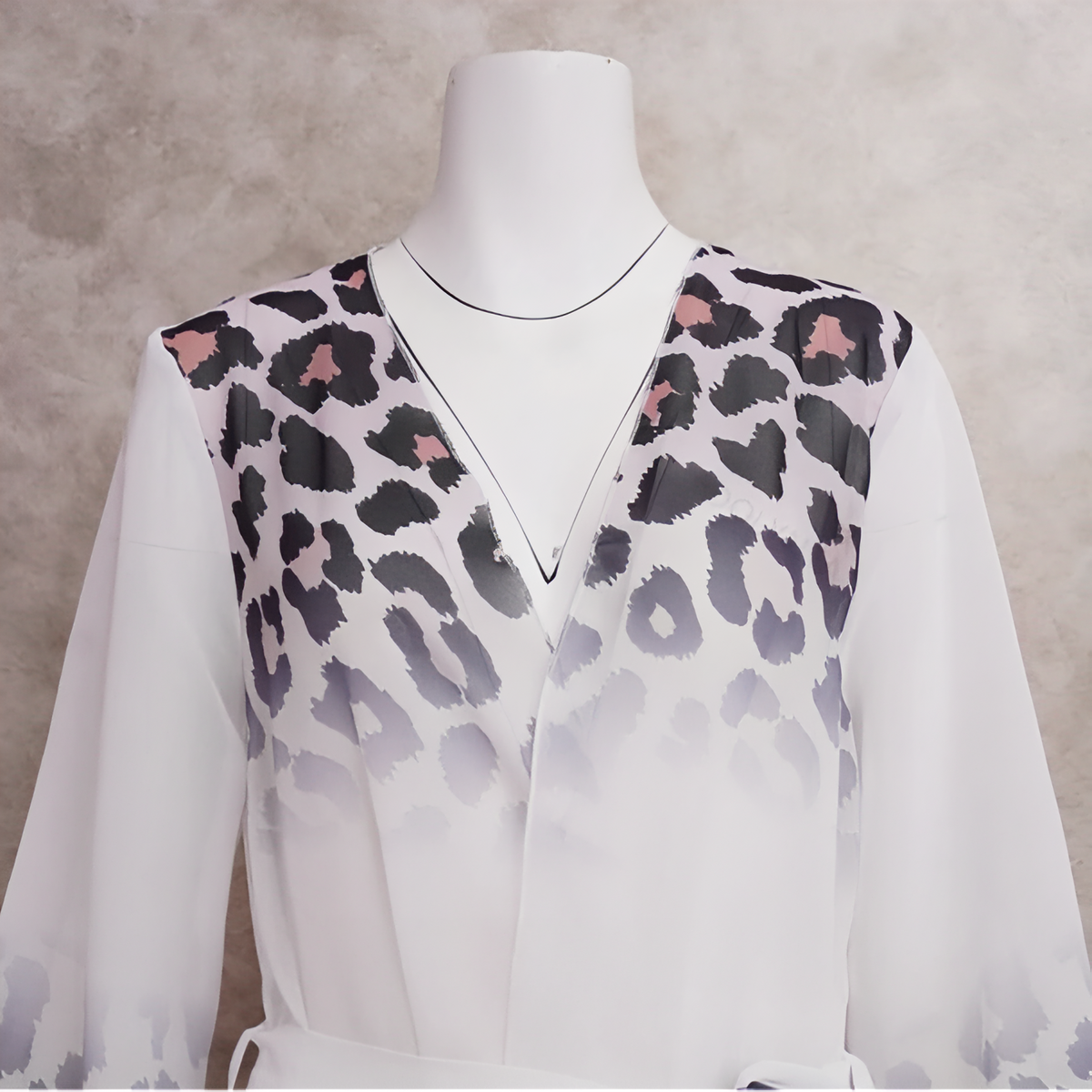 Kimono léopard imprimé de plage