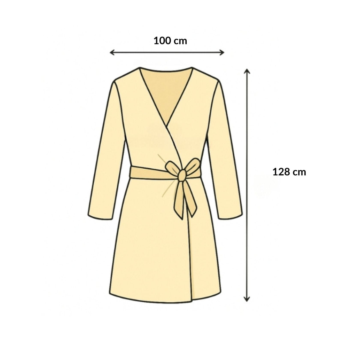 Kimono ligné pour la plage avec motif imprimé