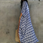 Kimono long de plage au motif graphique