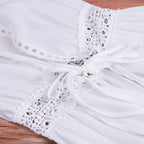 Kimono long paréo ceinturé en dentelle