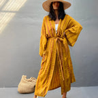 Kimono longuement manché de plage tie and dye
