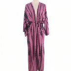 Kimono manches longues pour la plage, effet tie and dye