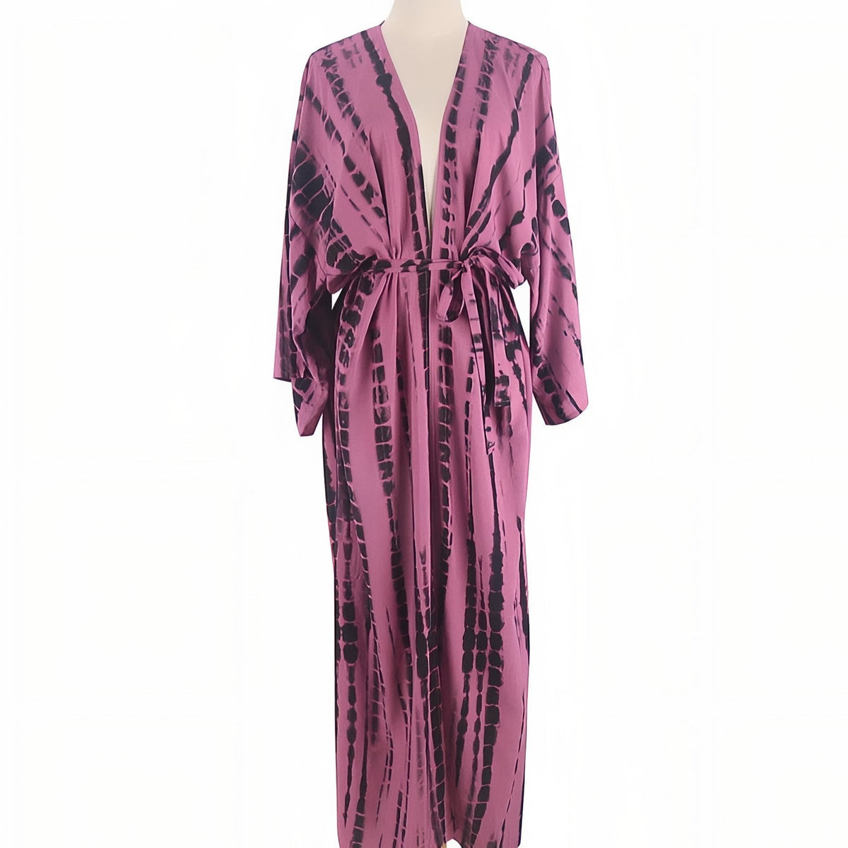 Kimono manches longues pour la plage, effet tie and dye