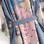 Kimono pour la plage au motif floral imprimé