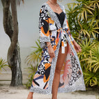 Kimono pour la plage coloré inspiration africaine
