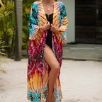 Kimono pour la plage estivale imprimé grande taille