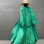 Kimono style tie and dye de plage aux manches longues