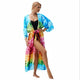 Kimono Batik Gestreift Bedruckt Halbarm