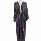 Kimono tie and dye pour la plage avec manches longues