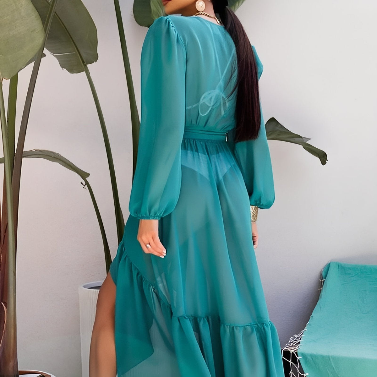 Kimono uni chic pour la plage