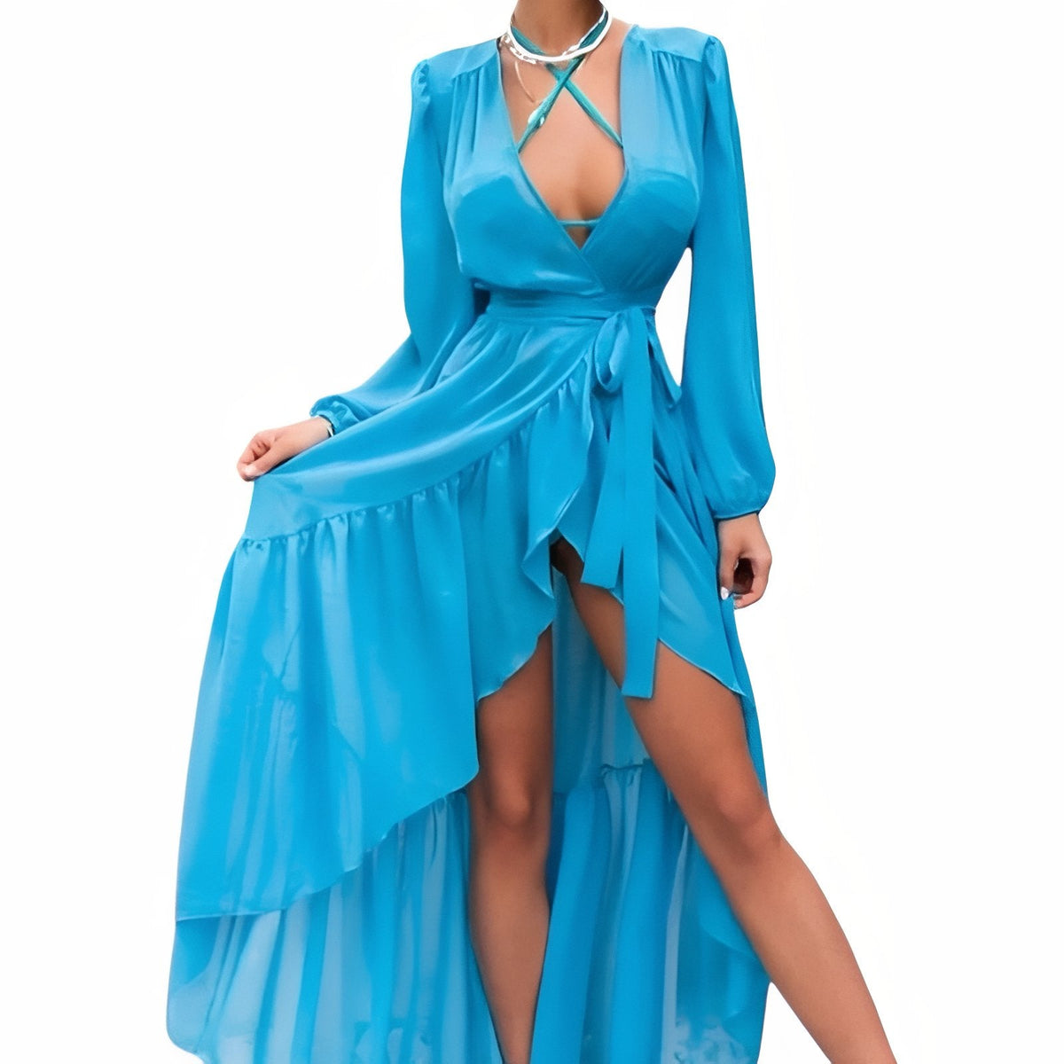 Kimono uni de style chic balnéaire