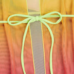 Long kimono de plage transparent aux couleurs flashy