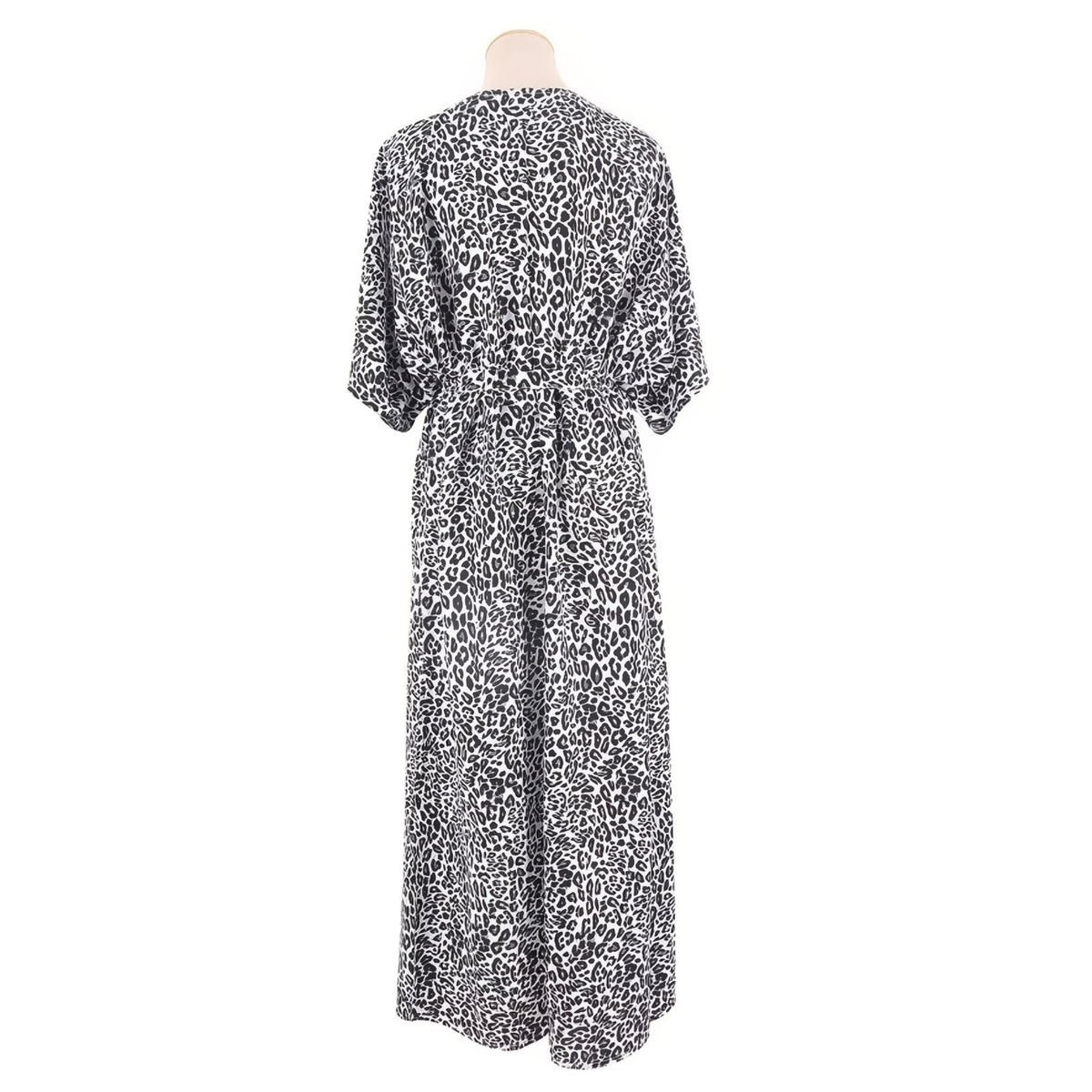 Long kimono pour la plage imprimé léopard