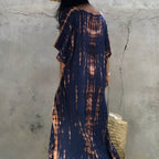 Longue robe façon tie and dye
