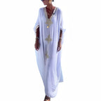 Longue tenue de plage avec broderie ethnique