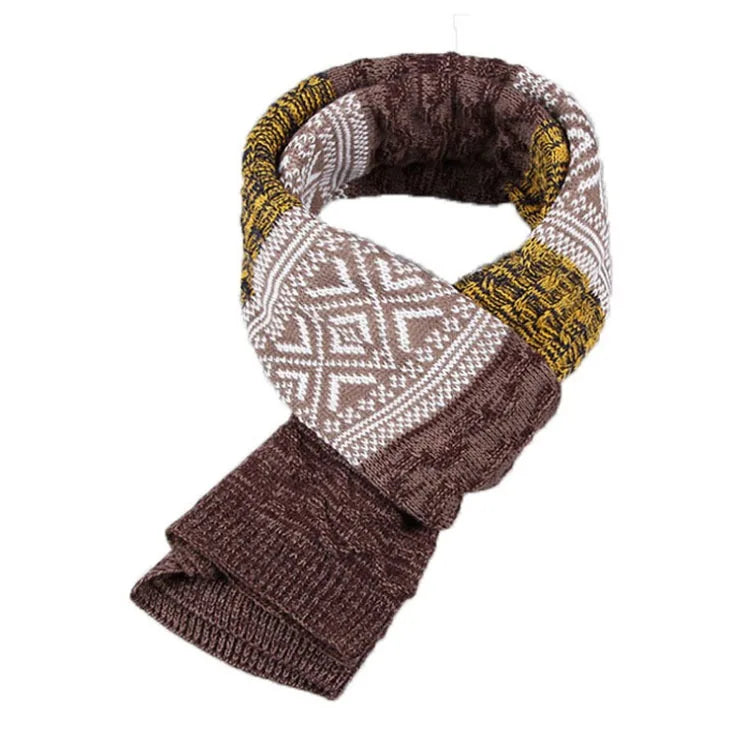 Motif jacquard sur écharpe homme