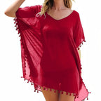 Paréo à pompons façon robe