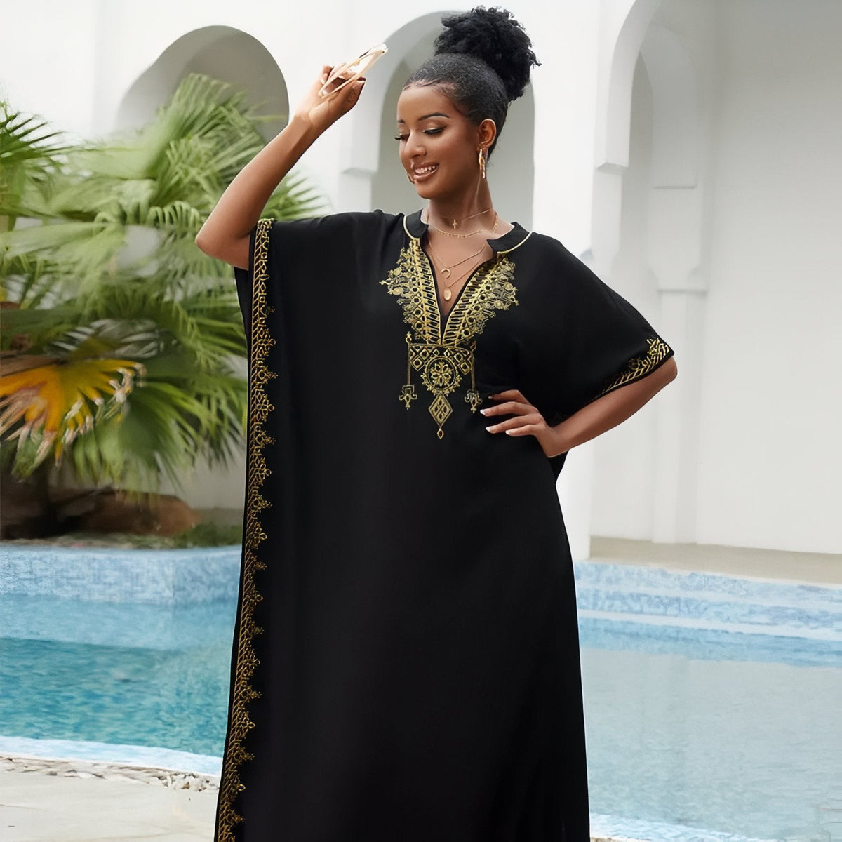 Paréo caftan pour femme d'inspiration orientale