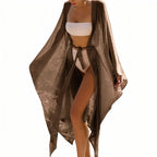 Paréo de plage version longue esprit kimono