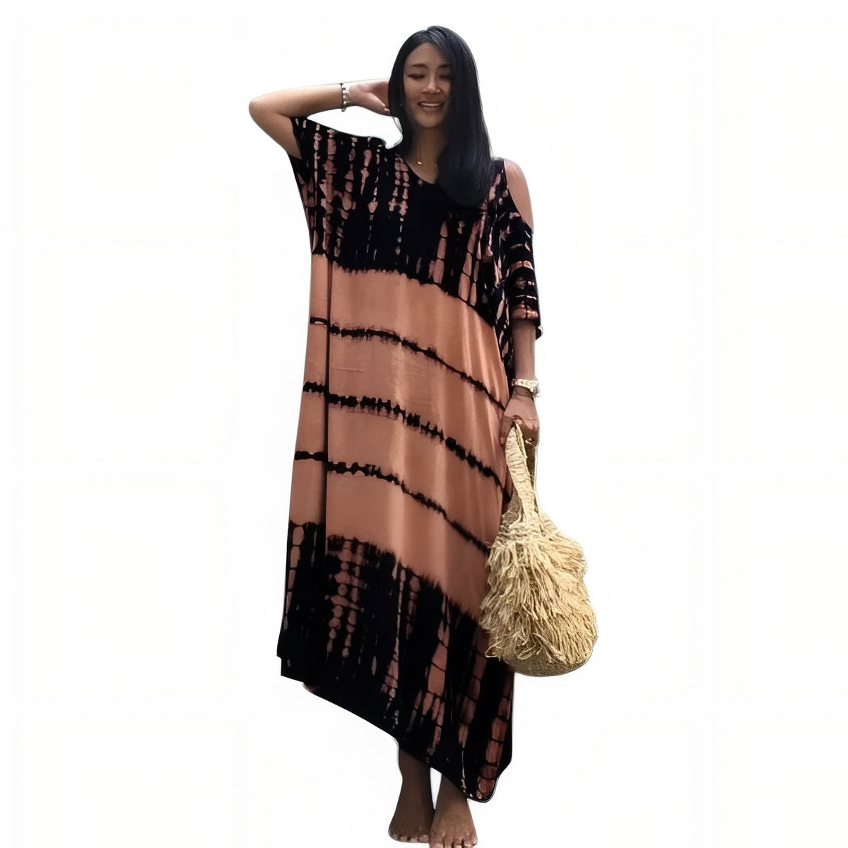 Paréo en forme de robe à imprimé ethnique