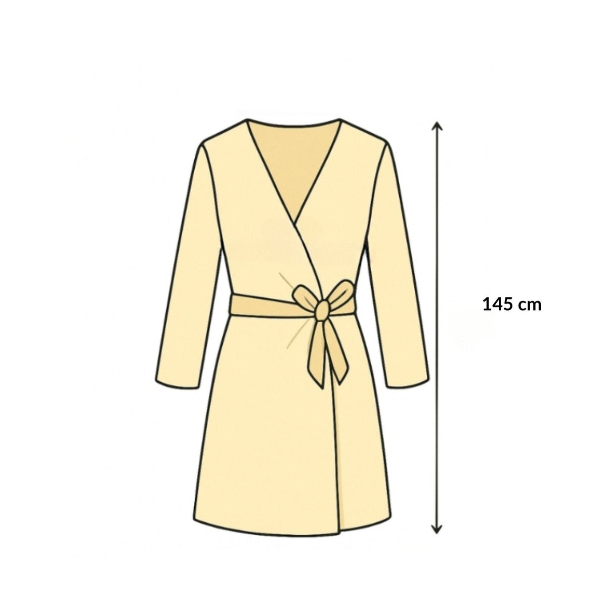 Paréo long style kimono pour la plage