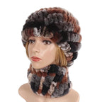 Parure femme composée d’un bonnet et snood