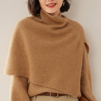Poncho cachemire au format court