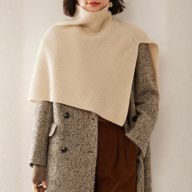 Poncho de cachemire court