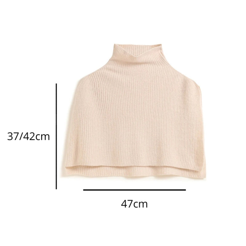 Poncho en cachemire format court