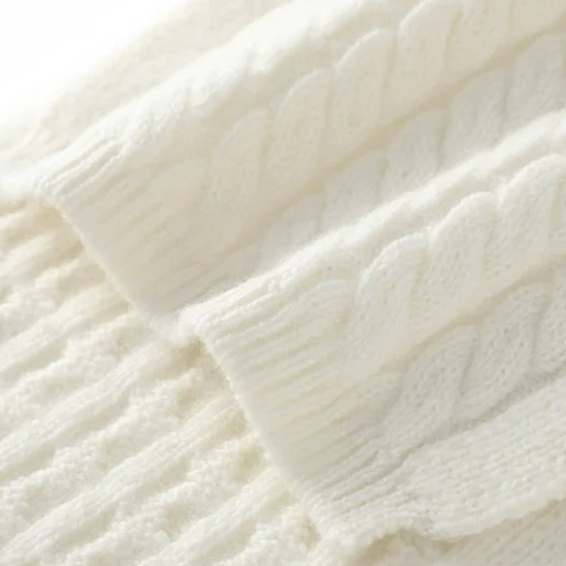 Pour femme, écharpe blanche en cachemire