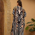 Robe africaine façon paréo aux motifs colorés