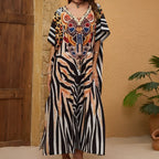 Robe africaine paréo à imprimé multicolore