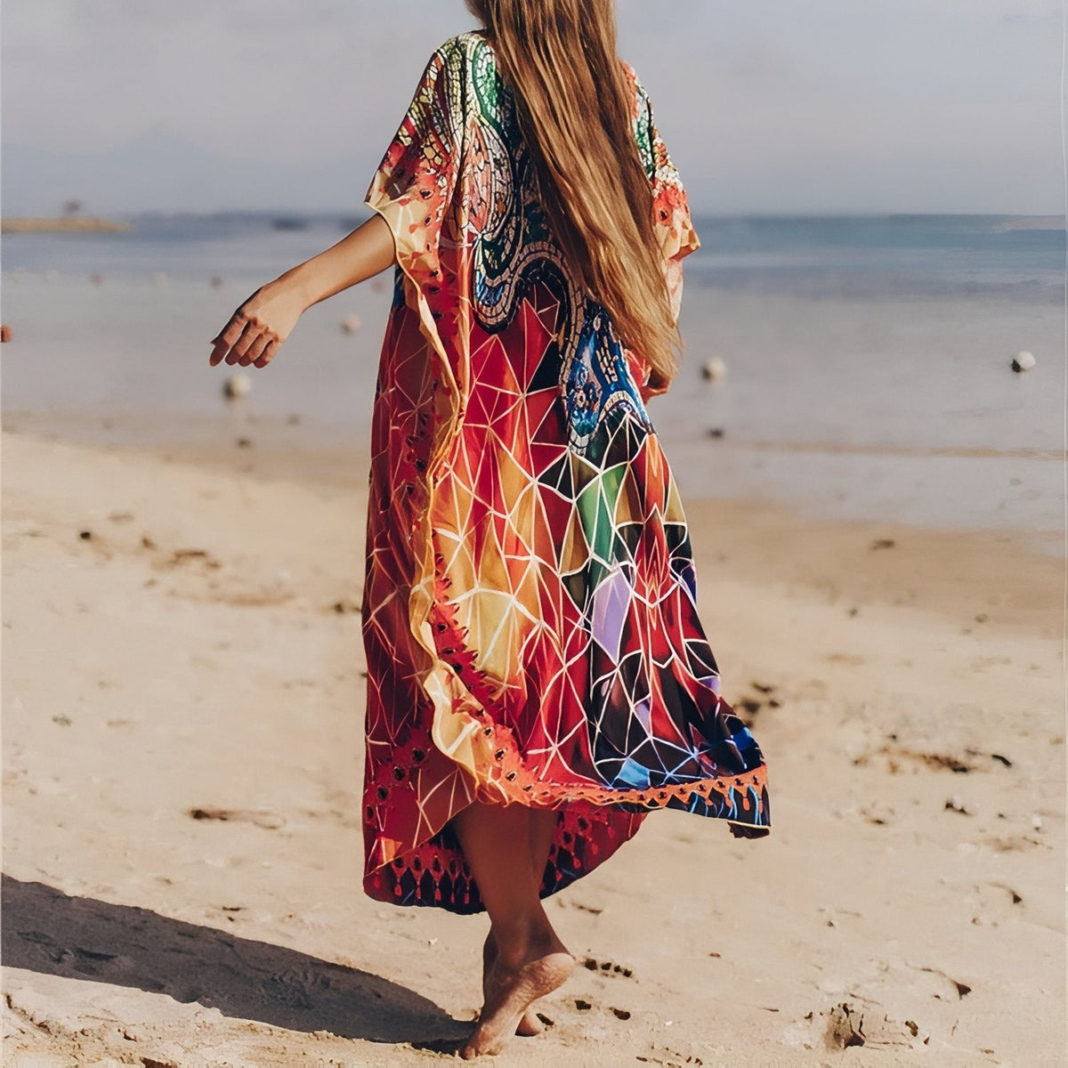Robe aux motifs africains style paréo