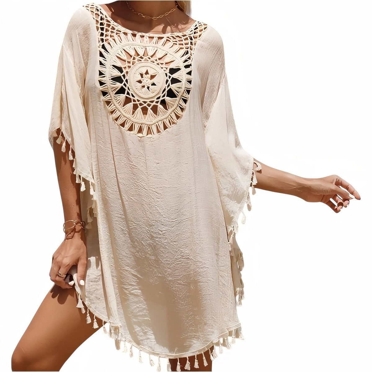 Robe balnéaire à imprimé attrape-rêve