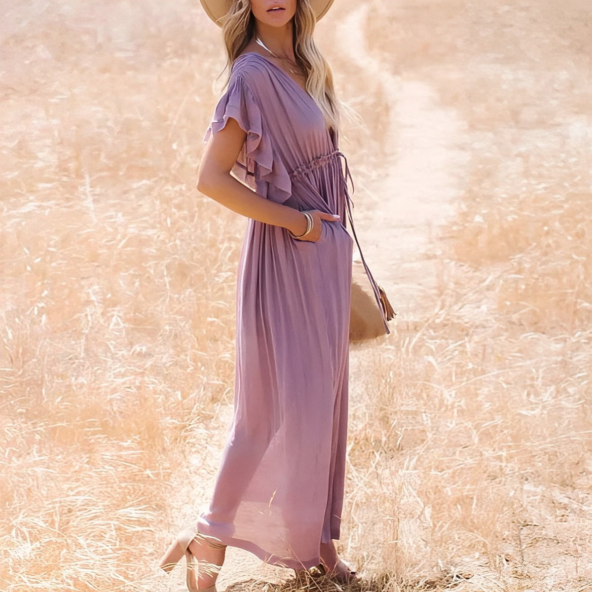Robe balnéaire à la coupe ample