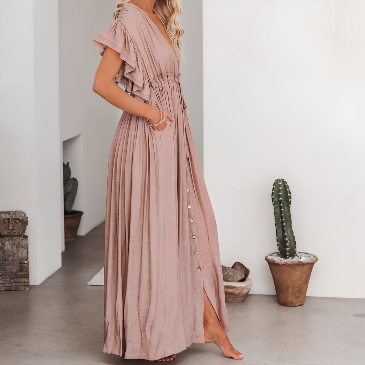Robe balnéaire silhouette oversize