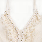 Robe bohème asymétrique longue à bretelles et col V