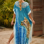 Robe caftan africaine aux motifs colorés