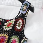 Robe colorée ajourée de plage en crochet
