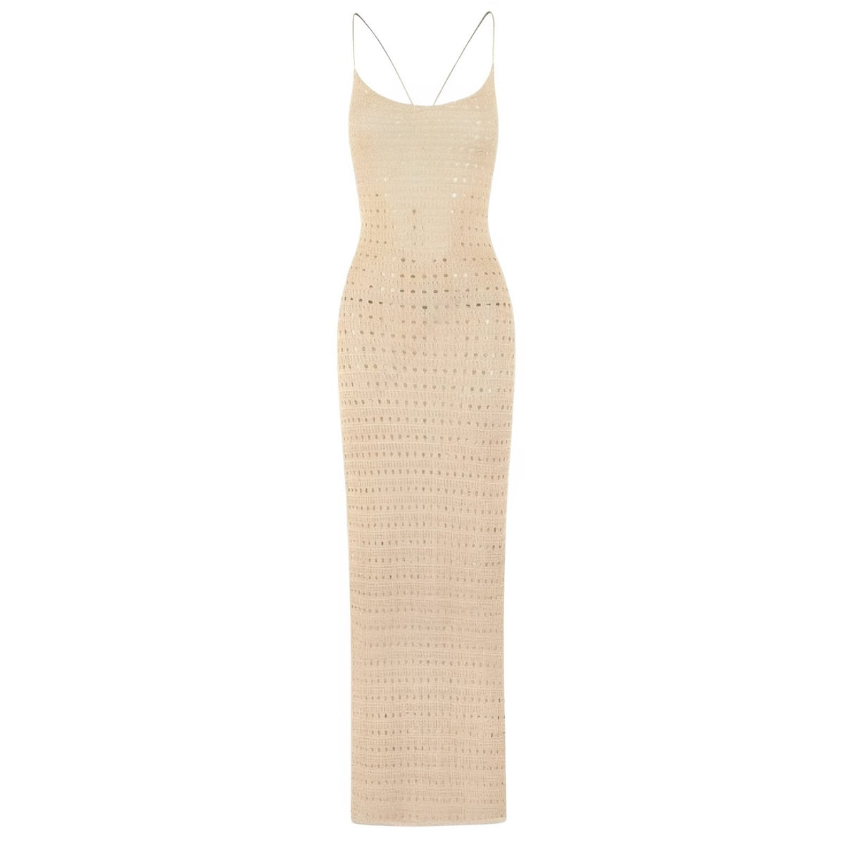 Robe crochet colorée à dos nu