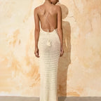 Robe crochet multicolore dos nu