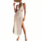 Robe crochetée ajourée pour la plage