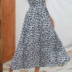 Robe de bord de mer imprimée léopard